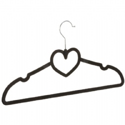 Novelty Velvet Hangers  - Black Heart